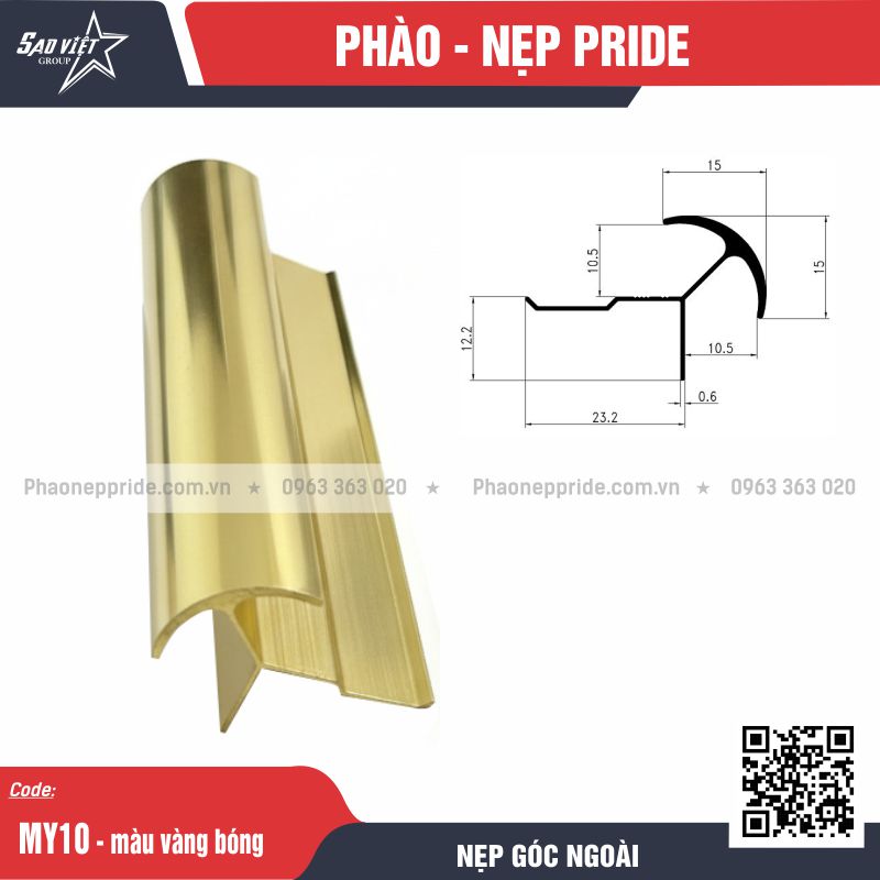 NẸP HỢP KIM BO GÓC TRÒN MY10