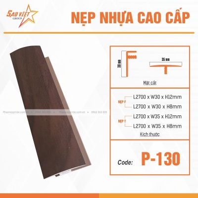 NẸP NHỰA VÂN GỖ MÃ P-130