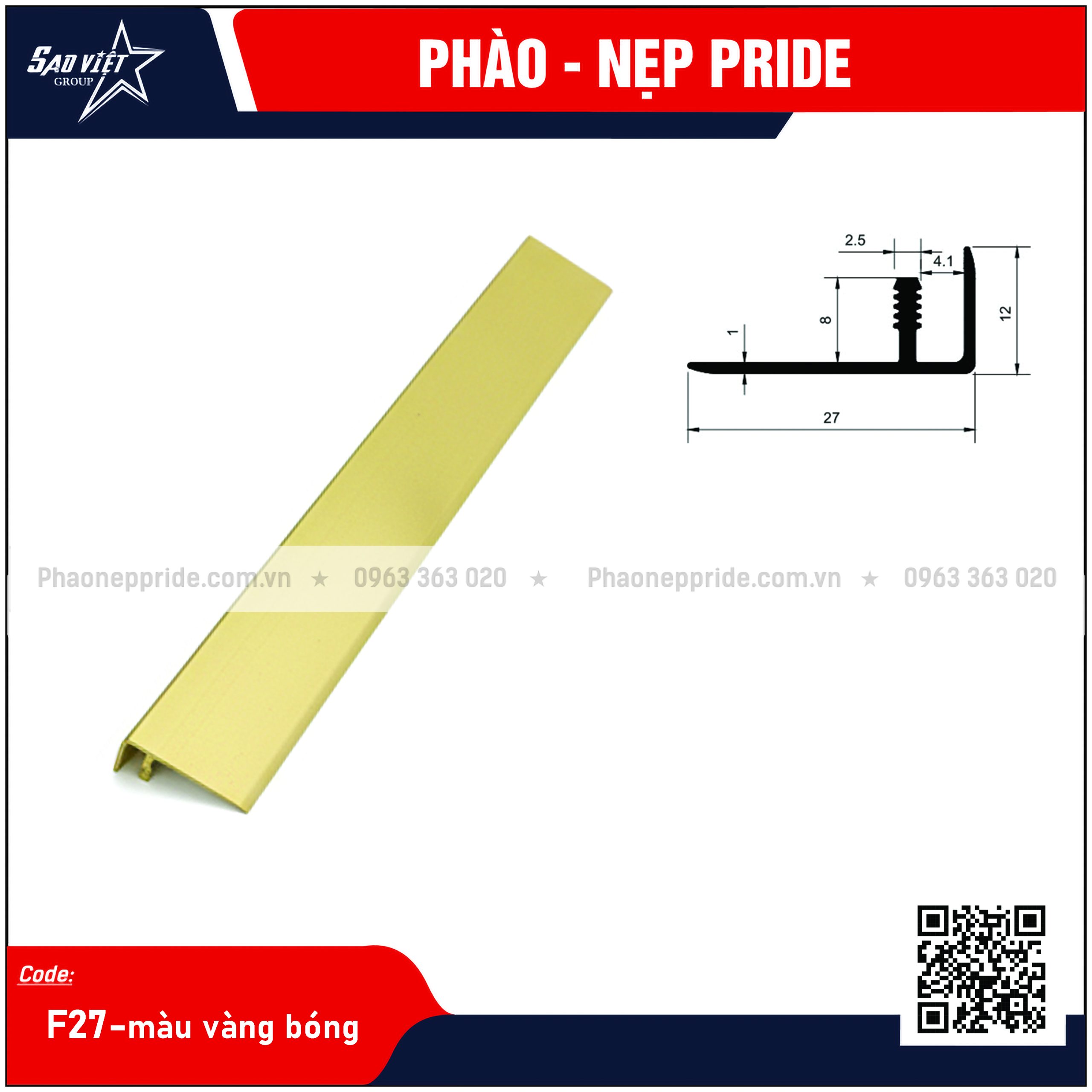 NẸP MB - NẸP SÀN GỖ F27