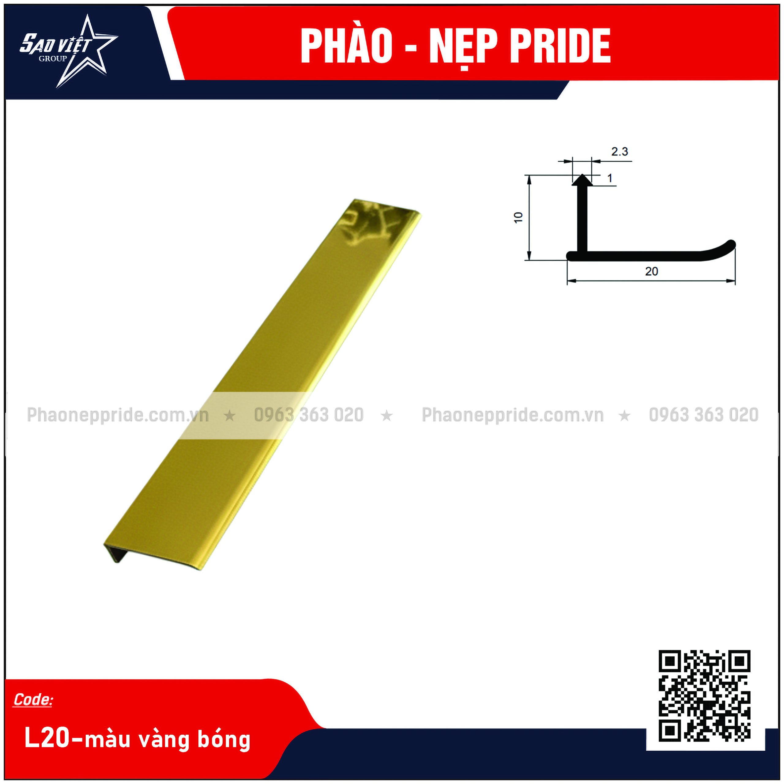 NẸP MB - NẸP SÀN GỖ L20