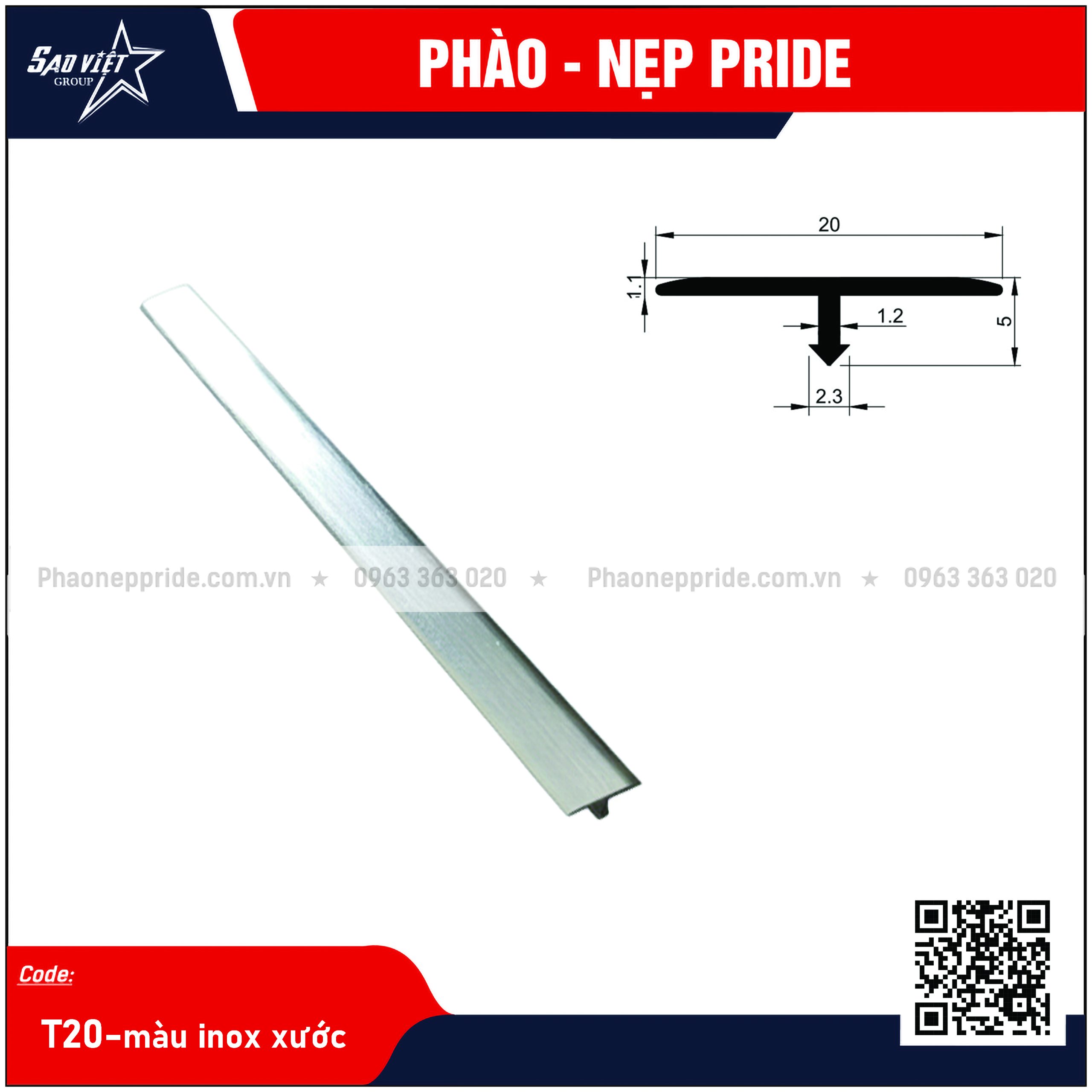 NẸP HỢP KIM TRANG TRÍ T20 - Ảnh 2