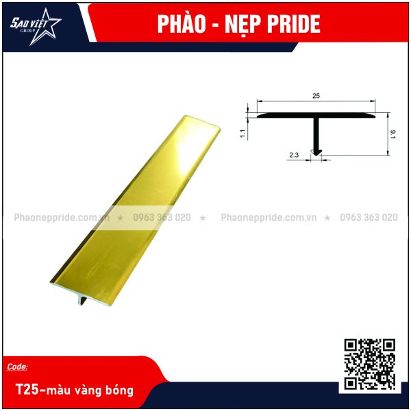 NẸP HỢP KIM TRANG TRÍ T25