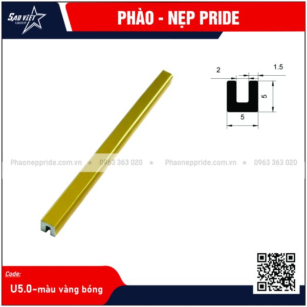 NẸP HỢP KIM TRANG TRÍ U5.0